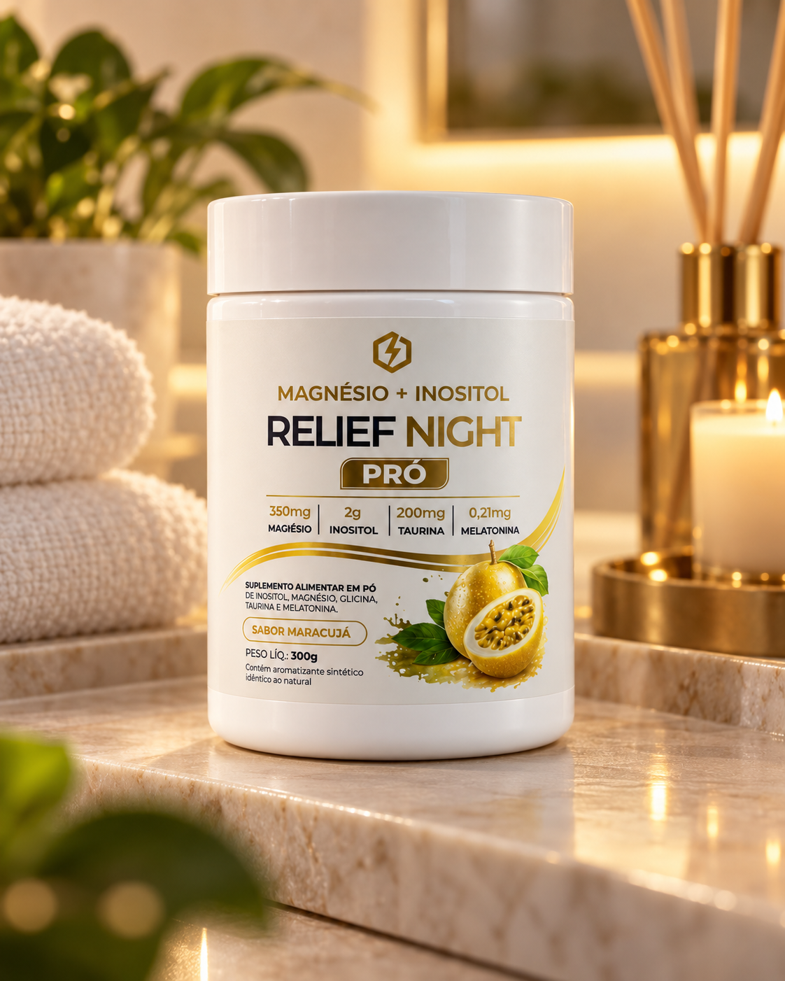 Relief Night Pro Magnésio + Inositol | Sono e Relaxamento